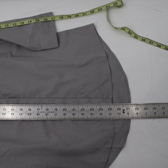 Tesla Shirt Womens XS Button Up 3/4 Sleeve Embroidered Logo Gray solid preppy - Picture 10 of 14